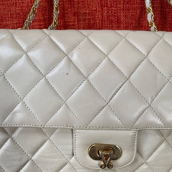 VTG Jay Herbert New York Quilted Leather Purse Bag Chain Strap Flap Made in USA - Picture 12 of 15